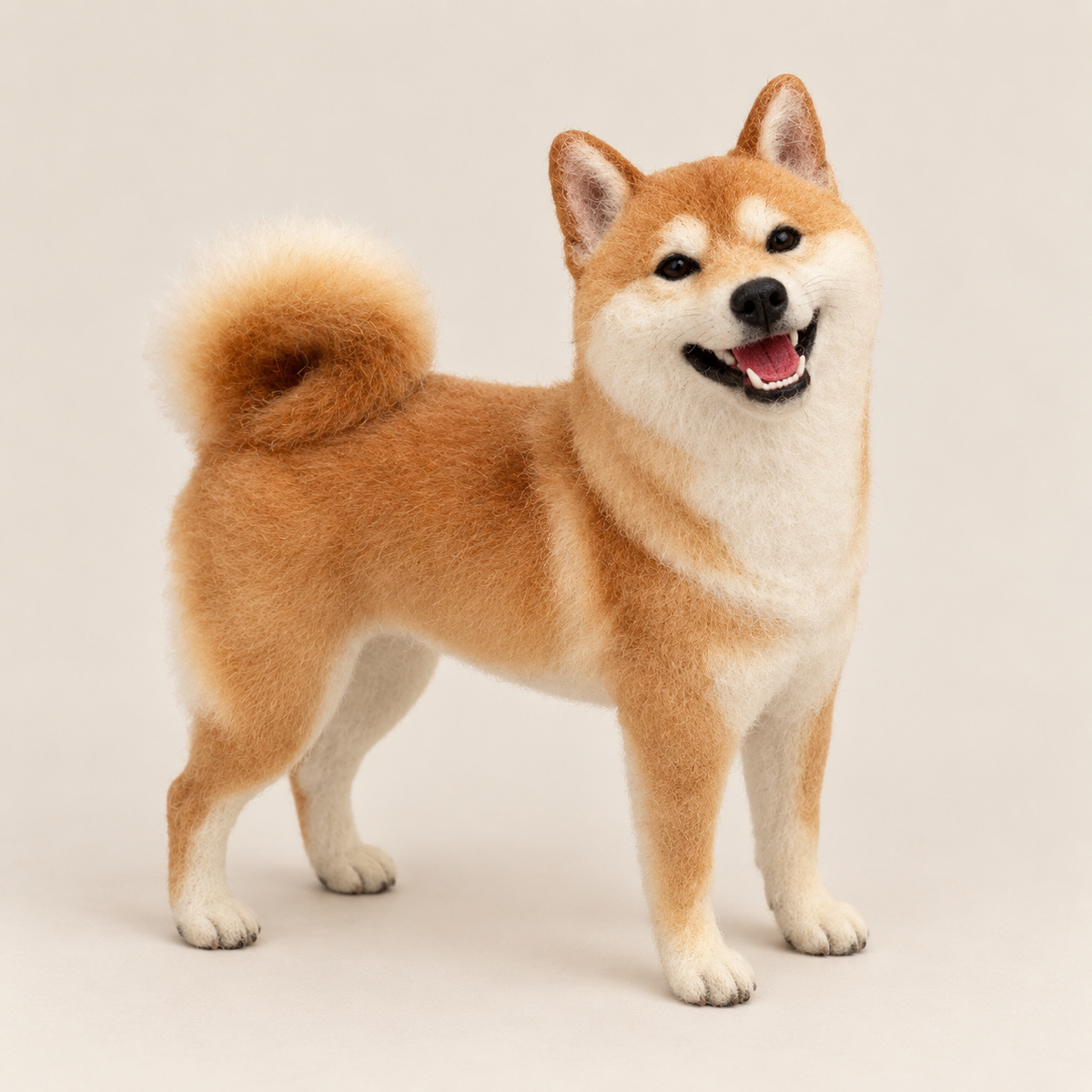 Felted dog portrait