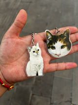 Customer photo of a photo keychain