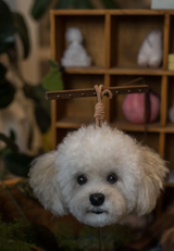 Customer photo of a felted portrait